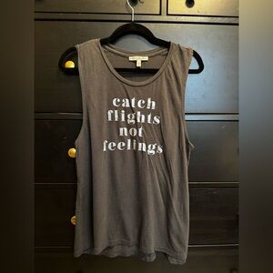 Express Charcoal Gray Muscle Tee